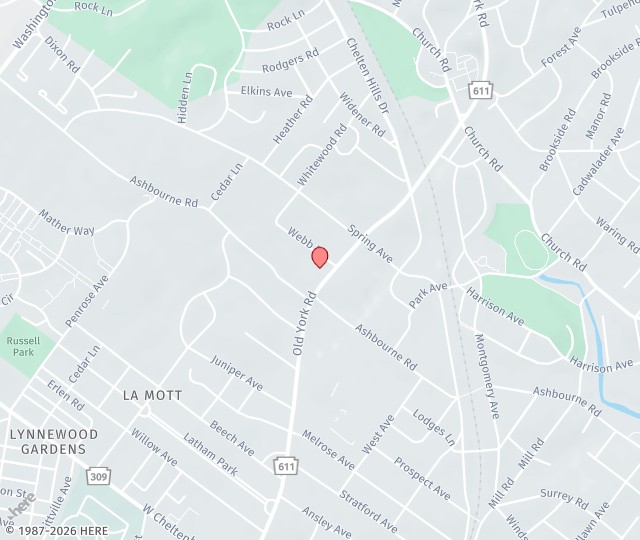 Location Map: 7810 Old York Road Elkins Park, Pennsylvania 19027
